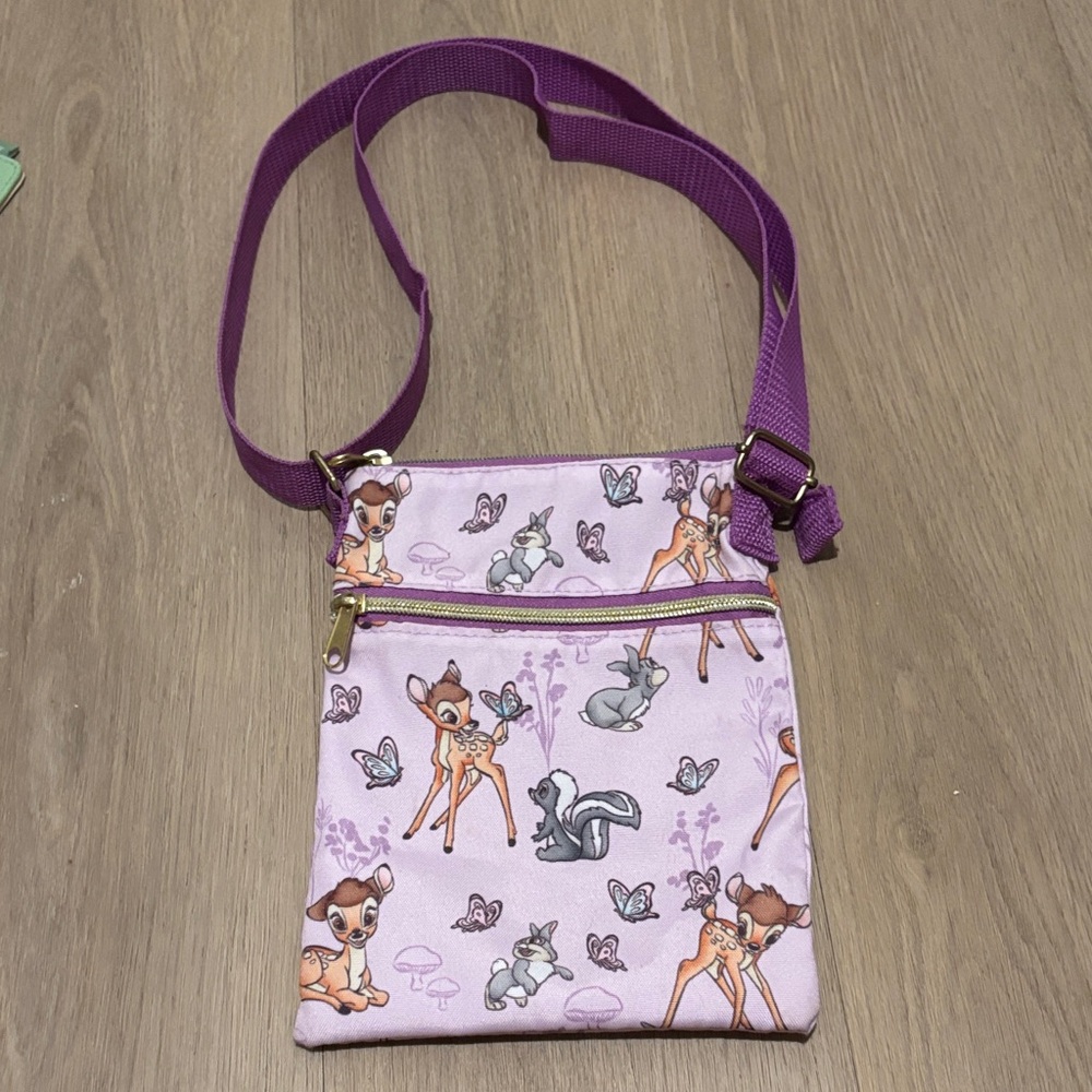 Loungefly Purple Crossbody Bag with Bambi Design